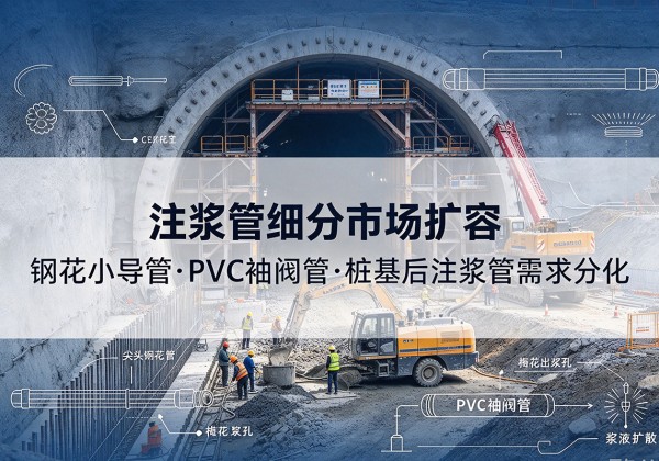 磐安注浆管细分市场扩容，隧道钢花小导管、PVC 袖阀管、桩基后注浆管需求分化